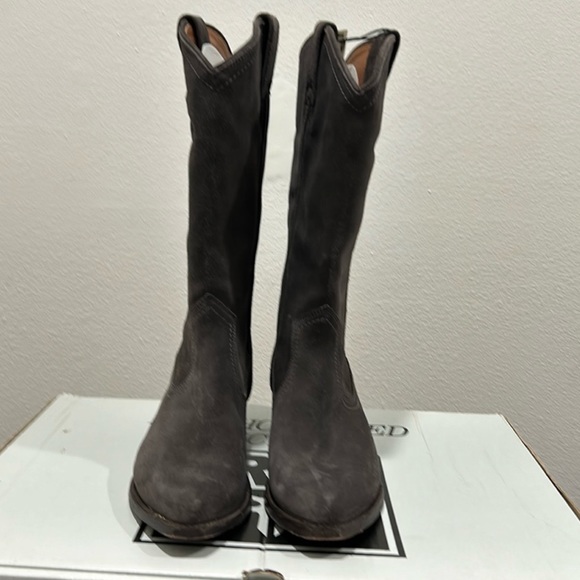 Frye Sacha Grey Smoke Suede Tall Boot 8.5 - Picture 2 of 7